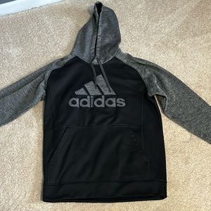 Men’s black and grey Adidas hoodie size medium